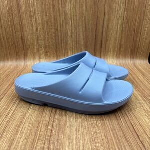 Oofos Ooahh Slide Naptune Blue Women's Size 8 Recovery Sandal OOfoam Comfort